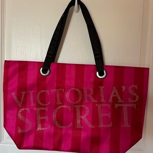 Victoria's Secret Fuchsia and Black Tote
